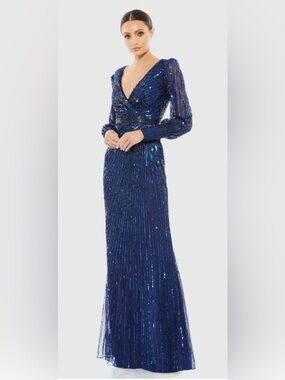 green emerald velvet dress Mac Duggal Dress 20401